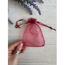Мішечки з органзи 9*12 см, бордові 100 шт