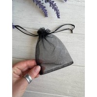 Мішечки з органзи 9*12 см, чорні 100 шт