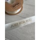 Атлас " Золотий малюнок Just for you"  2,5 см , бежевий 18 метрів