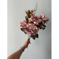 Букет пионов на ножке С30475, пудра
