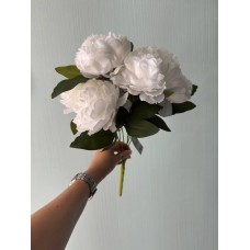 Букет пионов на ножке С30478, белый