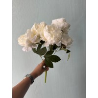 Букет пионов на ножке С30478, бежевый