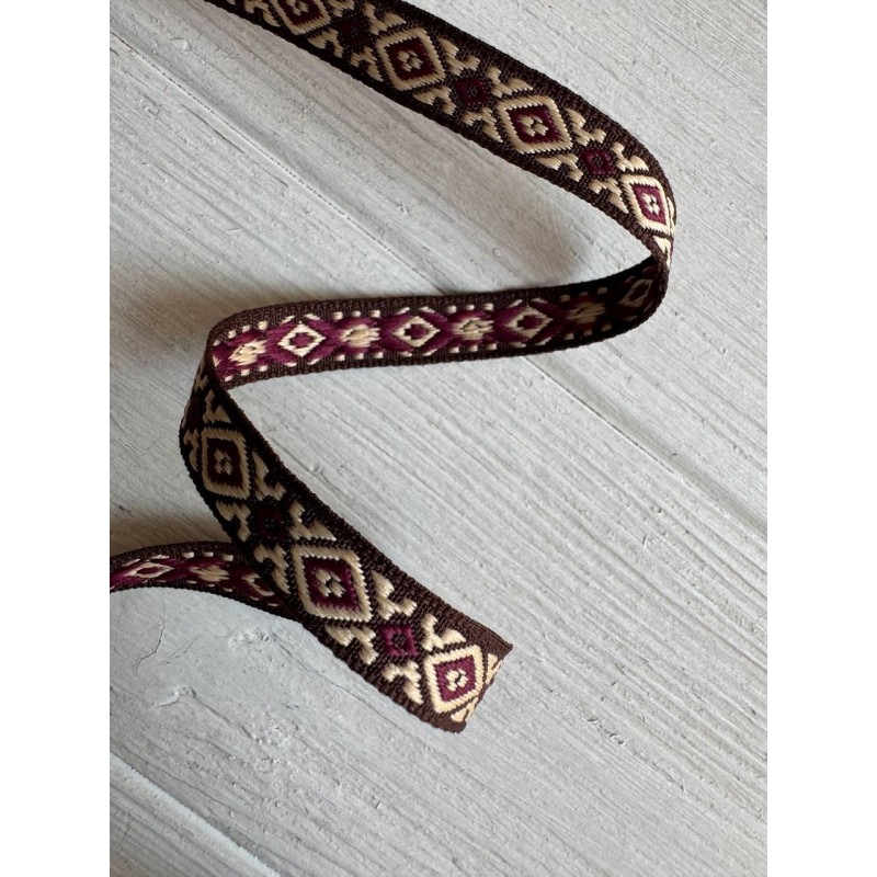 Тасьма жакардова з орнаментом " 19808 "  1.0 см , 22.5 метри