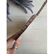 Тасьма жакардова з орнаментом " 19808 "  1.0 см , 22.5 метри