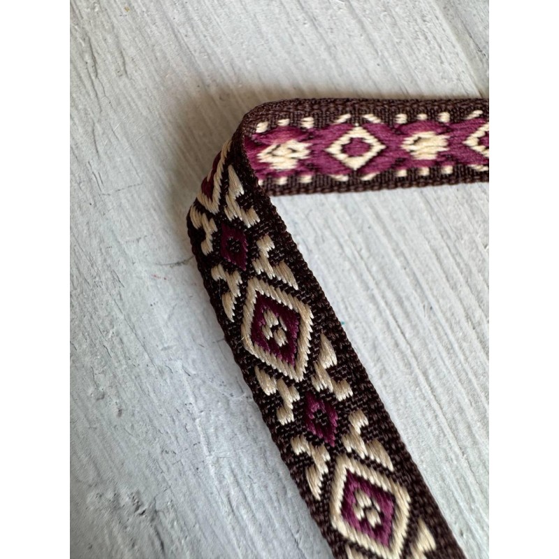 Тасьма жакардова з орнаментом " 19808 "  1.0 см , 22.5 метри