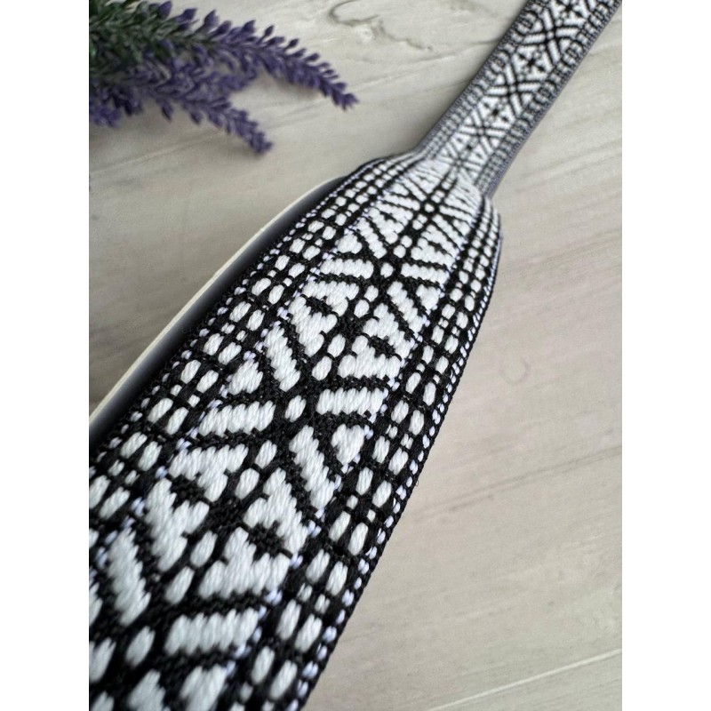 Тасьма жакардова з орнаментом " 19851 "  3,0 см ,  22.5 метри