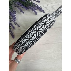 Тасьма жакардова з орнаментом " 19851 "  3,0 см ,  22.5 метри