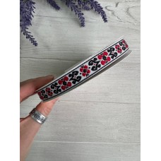 Тасьма жакардова з орнаментом " 19811 "  1.5 см , 22.5 метри