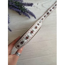 Тесьма жаккардовая с орнаментом " 19860 "  2,5 см ,     22.5 метра