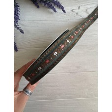 Тесьма жаккардовая с орнаментом " 19839 "  2,5 см ,     22.5 метра