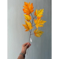 Ветка листья клена желтые       12 шт