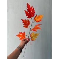 Ветка листья клена оранжево красные       12 шт