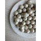 20 грам намистини " Акрил перламутровий " гранований круглий золотистий беж