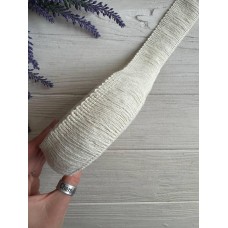 Стрічка мішковина " Бахрома 19340 " біла 4 см , рулон 10  метрів