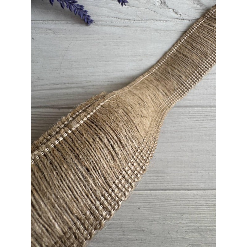 Стрічка мішковина " Бахрома 19340 " 4 см , рулон 10  метрів