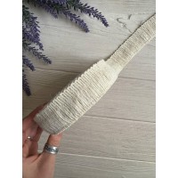 Лента мешковина  " Бахрома 19330 " белая  3 см , рулон 10 метров