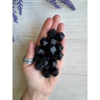 Бусины деревянные куб, 14 мм черные  500 грам