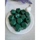 Намистини дерев'яні куб, 16 мм  темно зелені 500 грамів