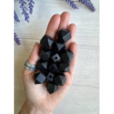 Намистини дерев'яні куб, 16 мм чорні  500 грамів