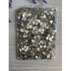 Кабошон " Серце в стразах " 10 мм  1000 шт