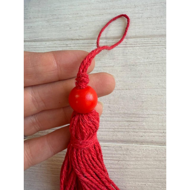 Китиці бавовняні, червоні 10 шт