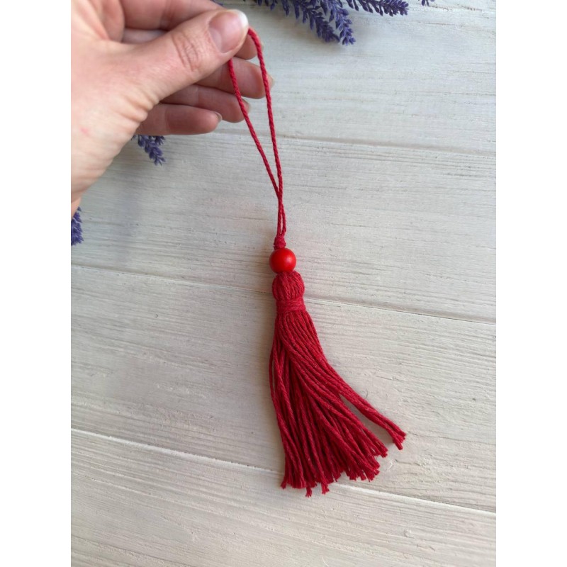 Китиці бавовняні, червоні 10 шт