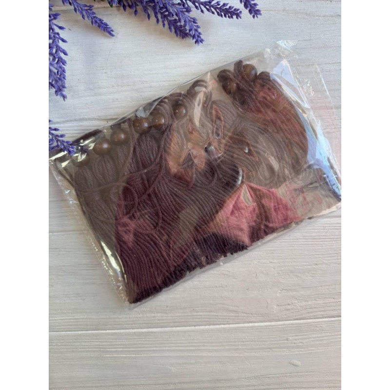 Китиці бавовняні, коричневі 10 шт