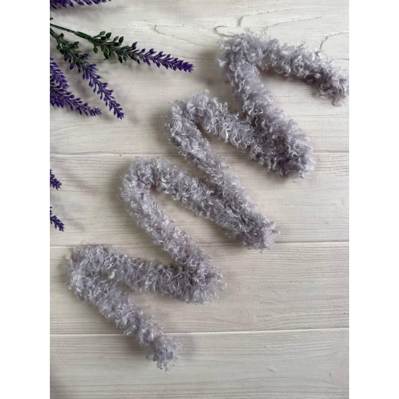 Дріт плюшевий С10002, сірий 5  шт