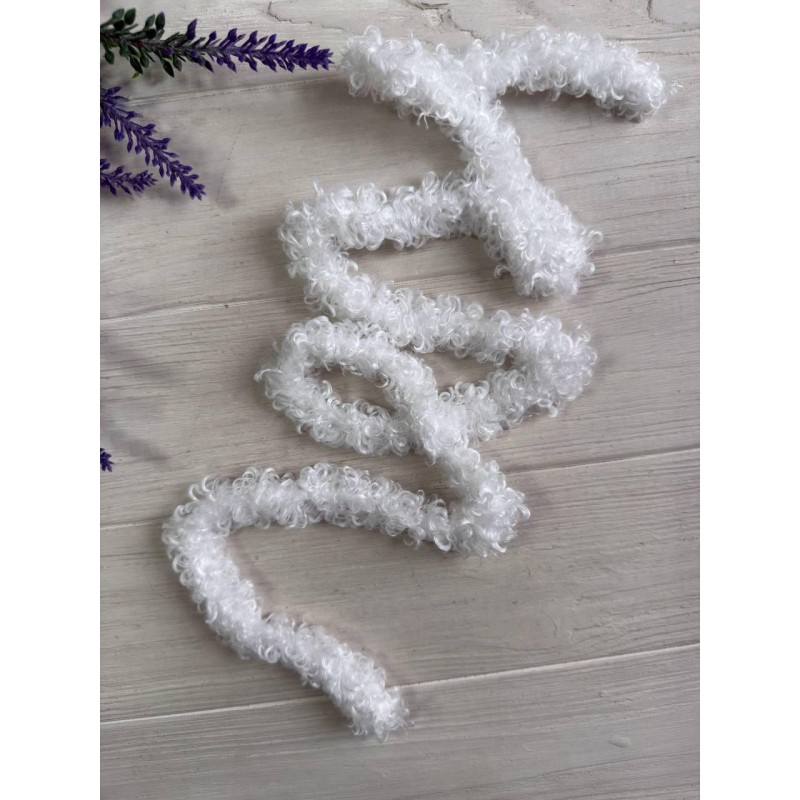 Дріт плюшевий С10002, білі 5  шт