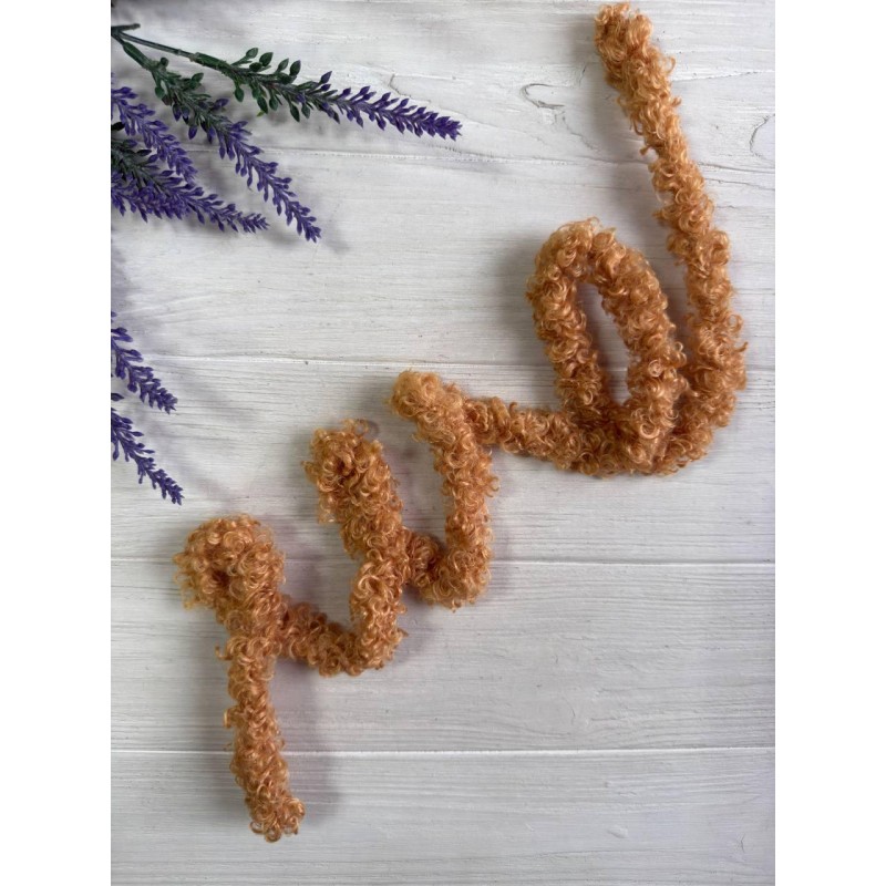 Дріт плюшевий С10002, карамельно коричневий 5  шт