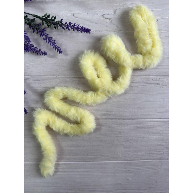 Дріт плюшевий С10003,світло жовтий   5 шт