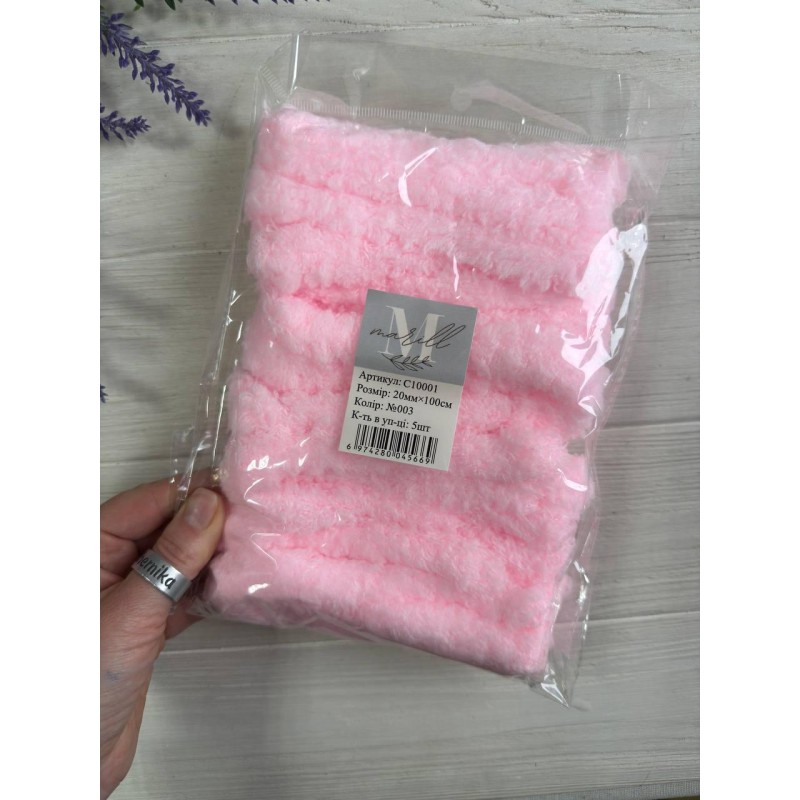 Дріт плюшевий С10001, рожевий  5  шт