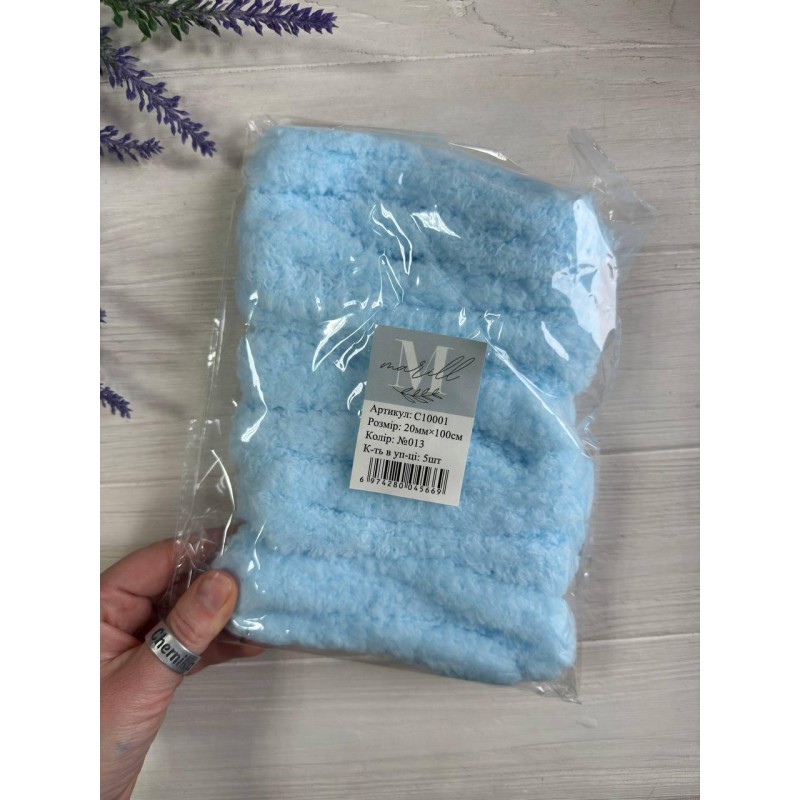 Дріт плюшевий С10001,  світло  голубий 5  шт