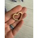Кільце самозатискне   " Серце "  золото 1 шт