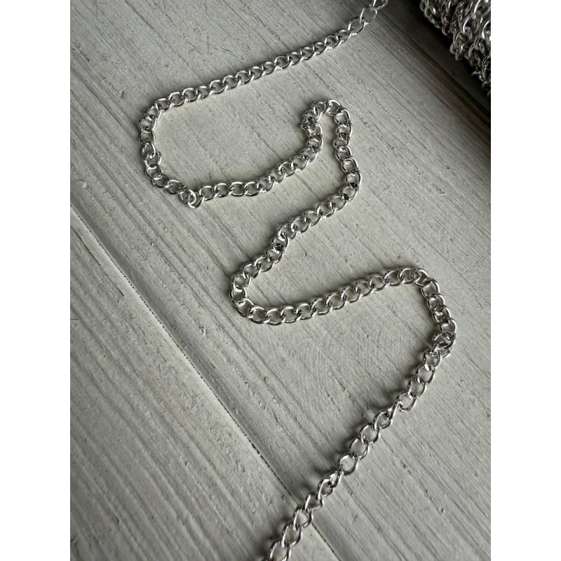 Ланцюжок 3,5 * 4 мм  світле  срібло  50 см