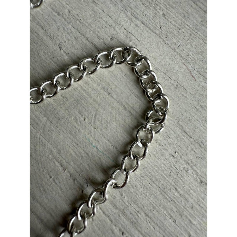 Ланцюжок 3,5 * 4 мм  світле  срібло  50 см