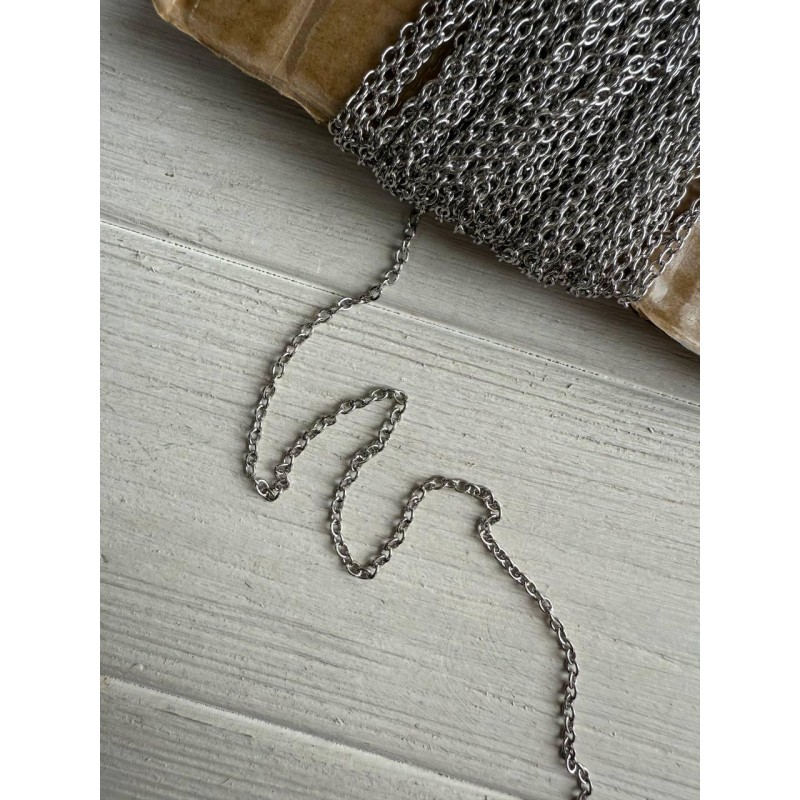 Ланцюжок 2,7 * 3  мм  срібло  50 см