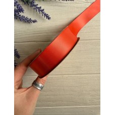 Атлас двохсторонній  2,5 см, мандариновий 22.5 метри