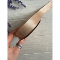 Атлас двохсторонній  2,5 см, латте 22.5 метри