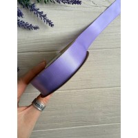 Атлас двохсторонній  2,5 см, фіолетовий 22.5 метри