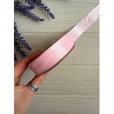 Атлас двохсторонній  2,5 см, сяючий рожевий  22.5 метри