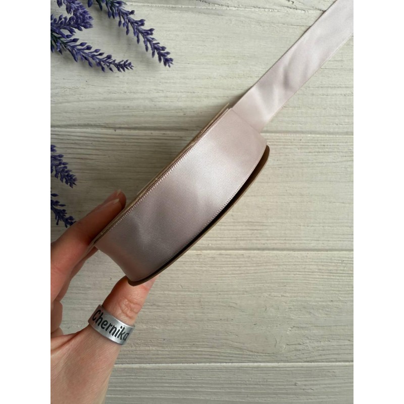 Атлас двохсторонній  2,5 см, какао  22.5 метри