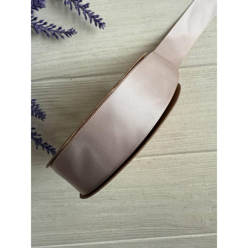 Атлас двохсторонній  2,5 см, какао  22.5 метри