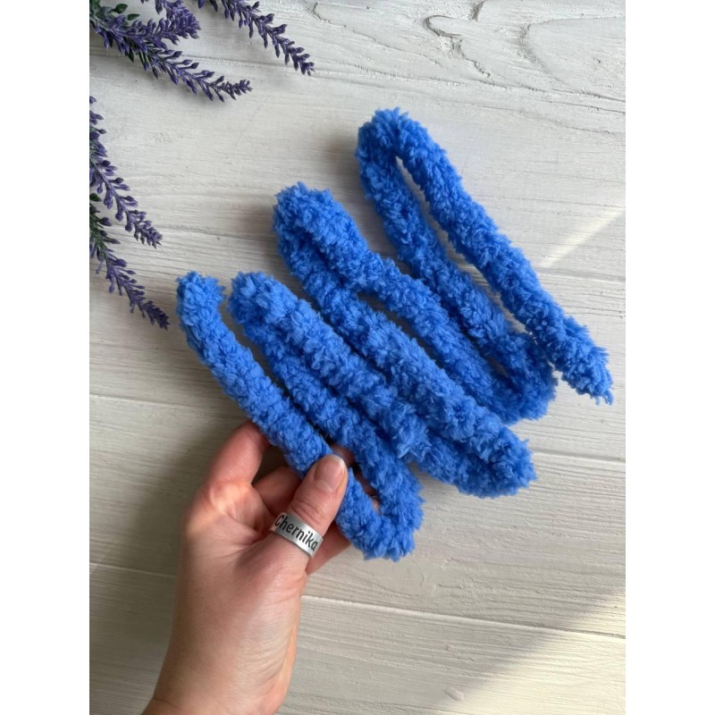 Дріт плюшевий С10001, синій 5  шт
