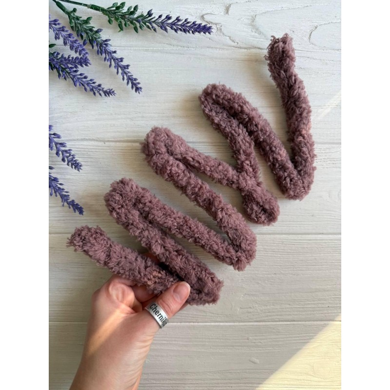 Дріт плюшевий С10001, коричневий  5  шт