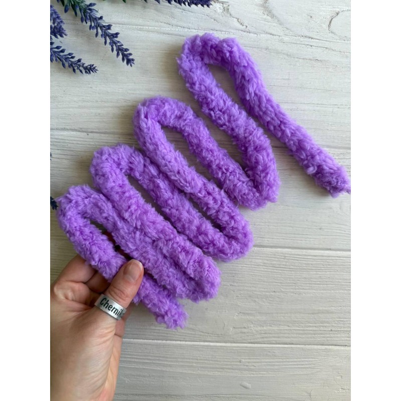 Дріт плюшевий С10001, бузковий 5  шт