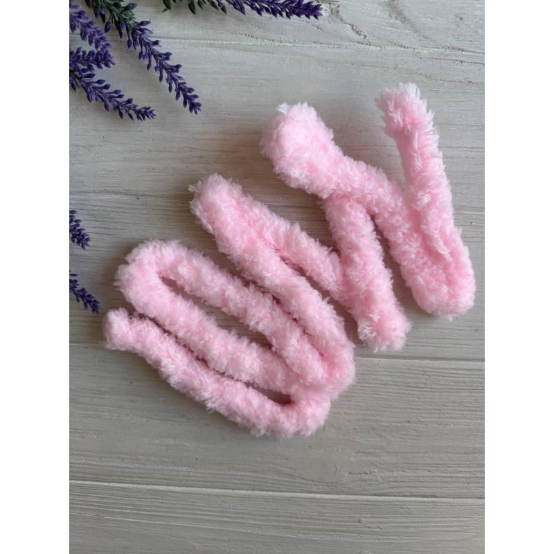 Дріт плюшевий С10001, рожевий  5  шт