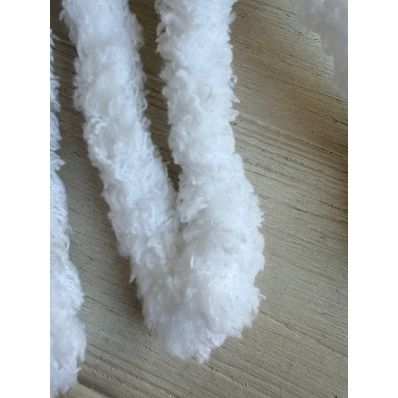 Дріт плюшевий С10001, білий  5  шт