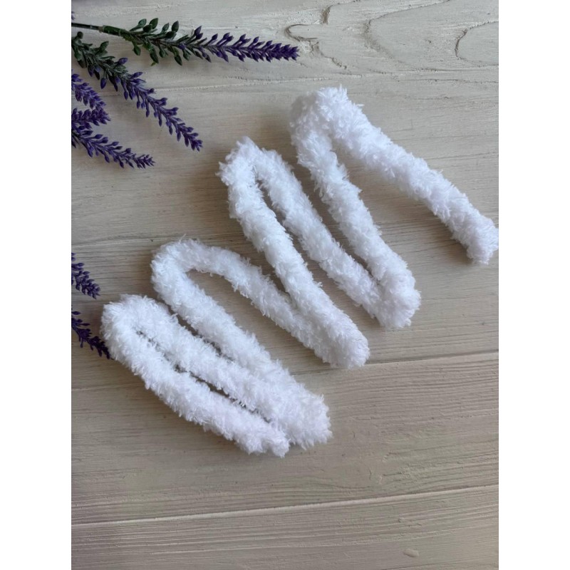 Дріт плюшевий С10001, білий  5  шт