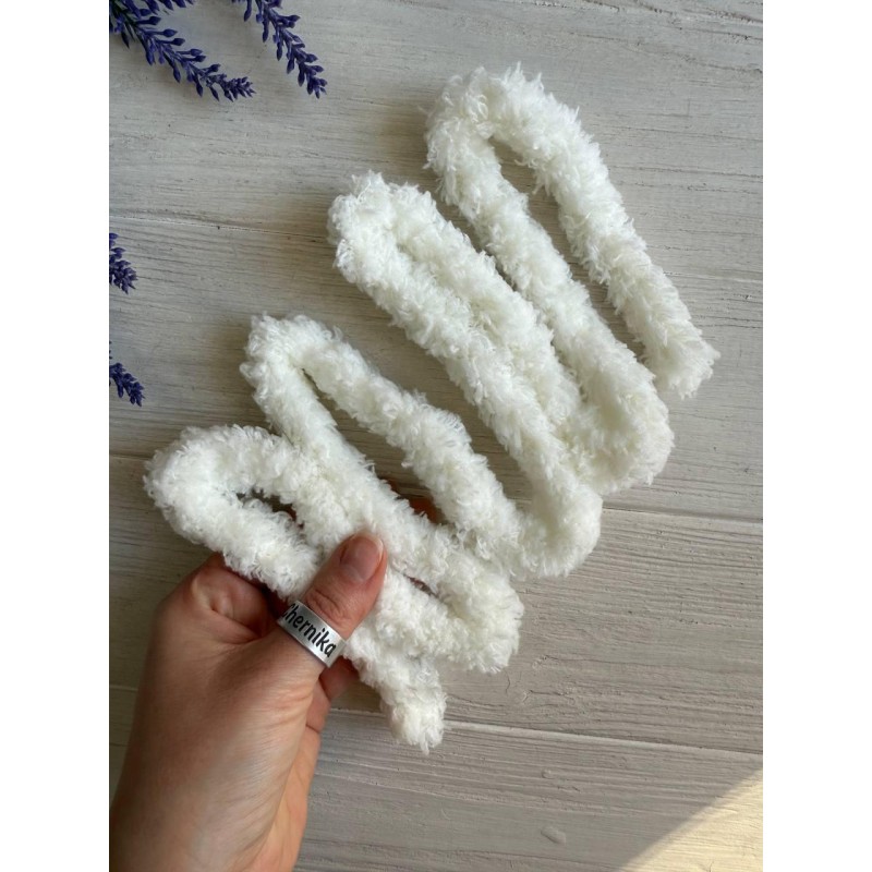 Дріт плюшевий С10001, молочний 5  шт